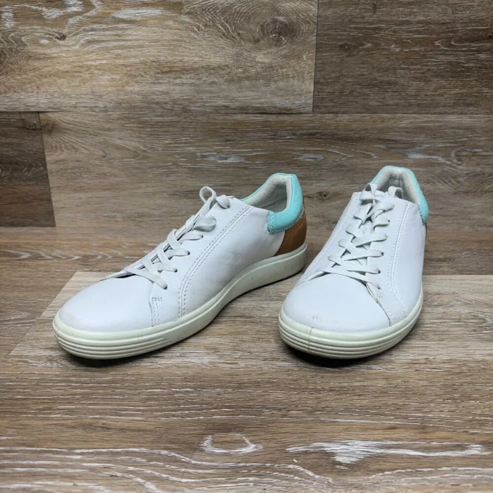 Ecco Soft 7 Street White Leather Sneaker Women's Size EU 41
